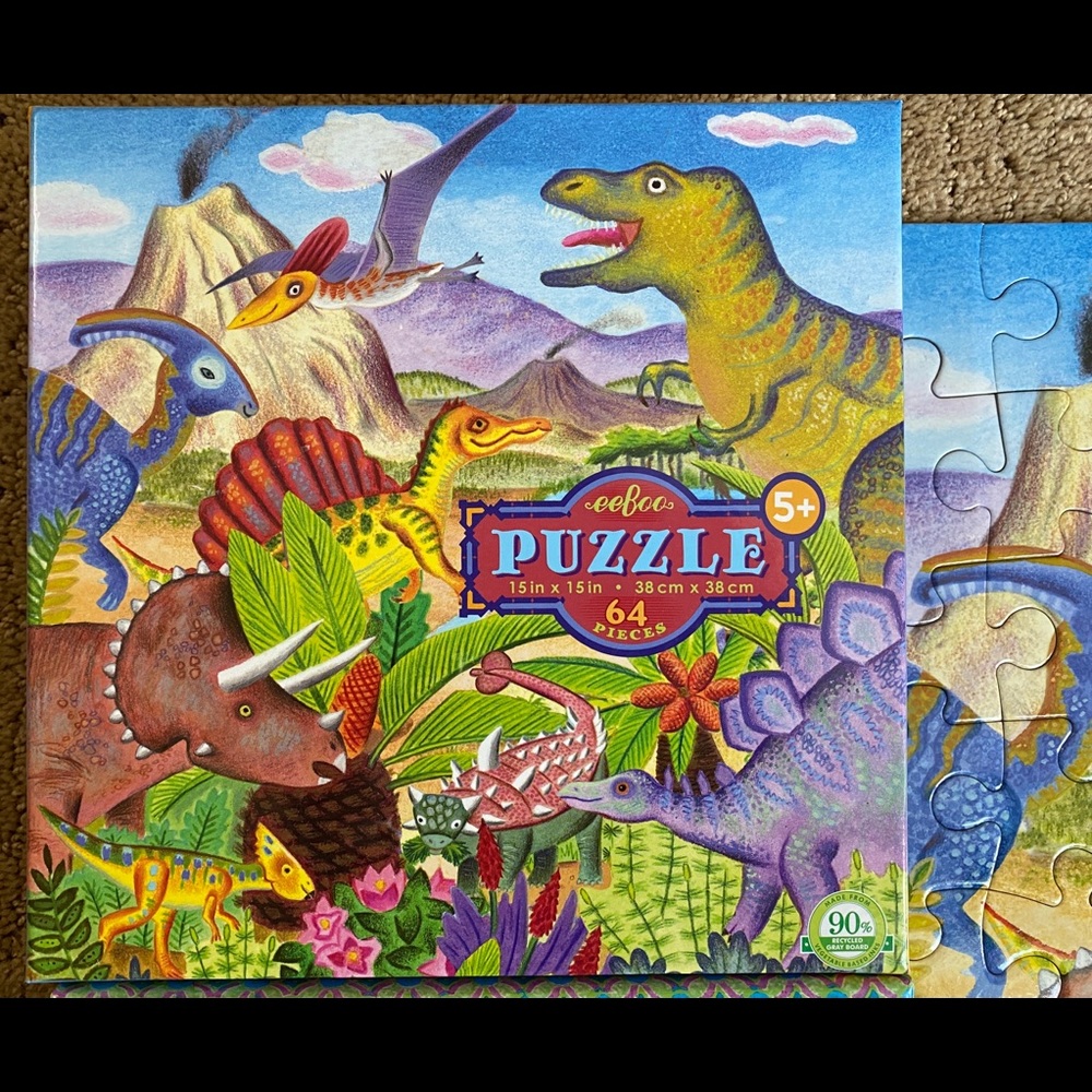 eeboo Dino Island Puzzle - 64 Pieces